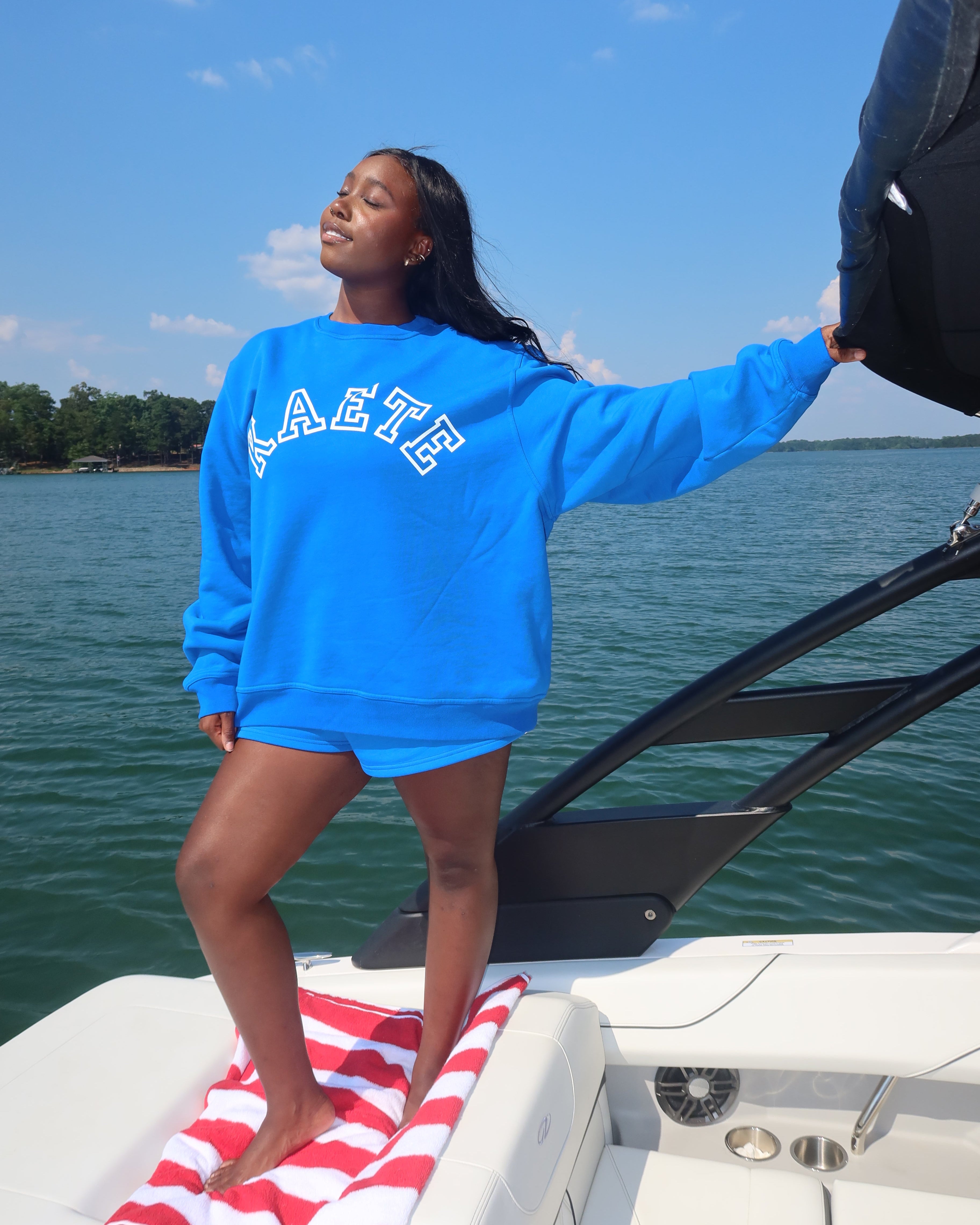 Lake Blue Varsity Crewneck